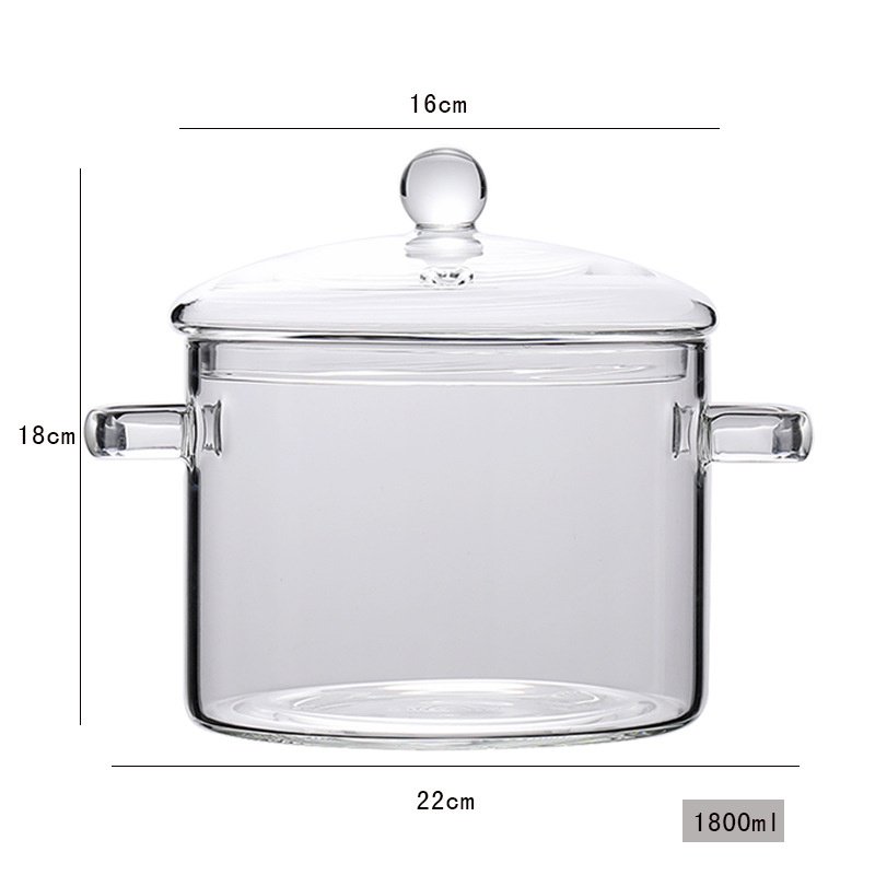 Glass Pot Stove Pot Kitchen Transparent Mini Soup Pot Stove Stove Cooking Tools Accessories - Image 10