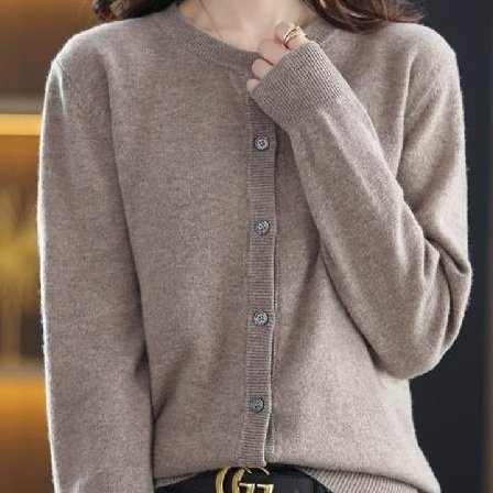 Core-spun Chenille Knit Cardigan Layered And Oversized