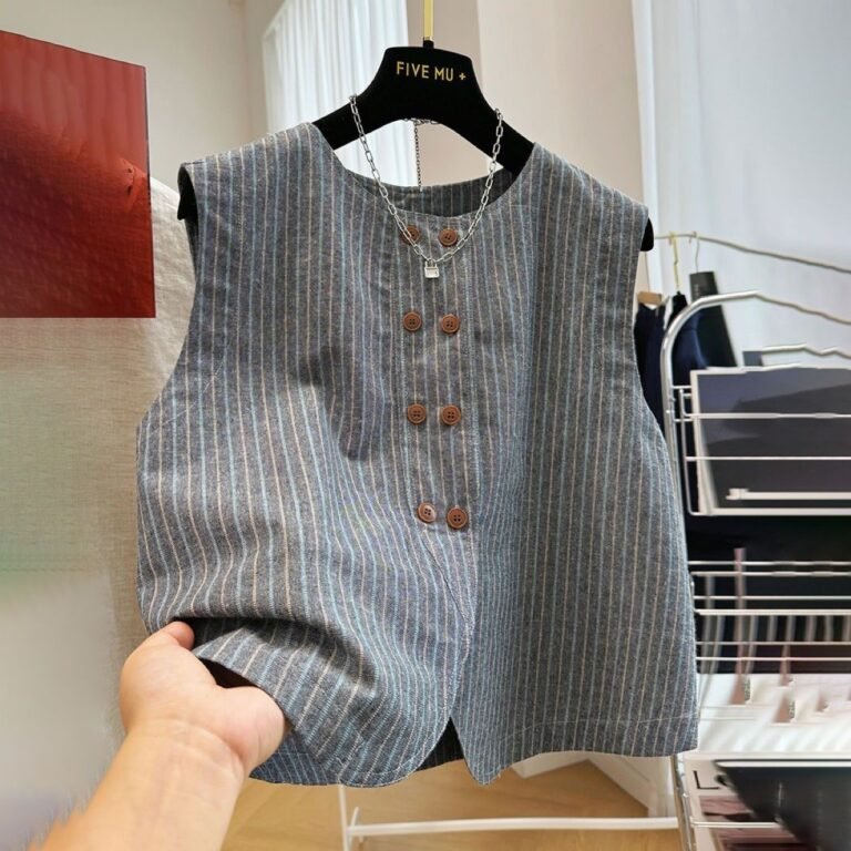 Sleeveless Cropped Outerwear Vest For Women