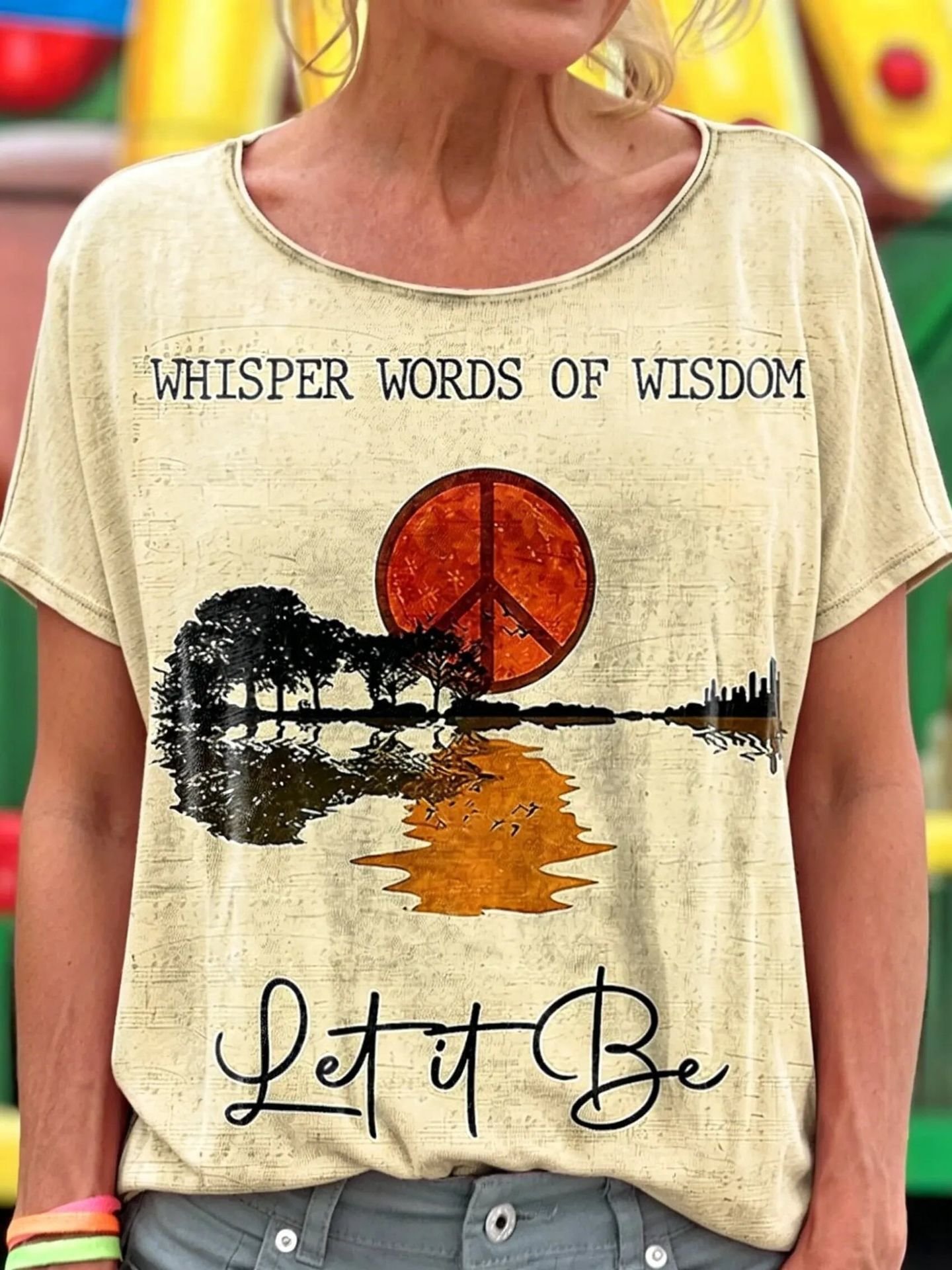 Womens Short-sleeve Top With Digital Print Design - Image 9