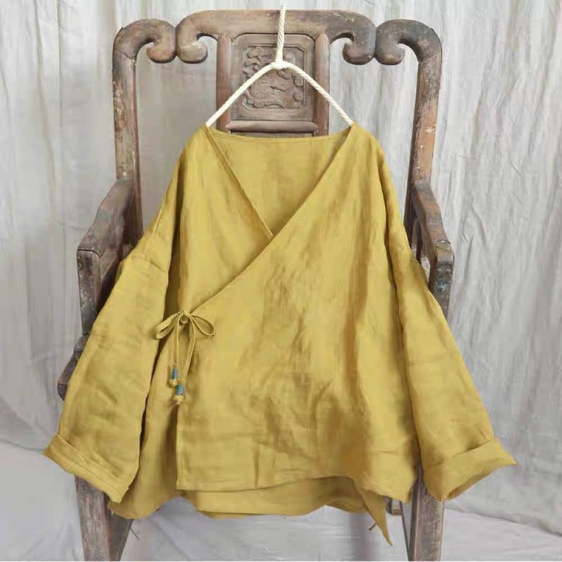 Jacket-style Hanfu With Buddhist And Zen Theme - Image 7