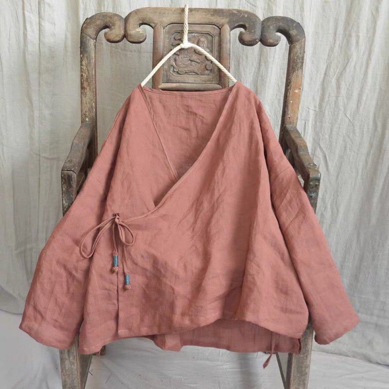 Jacket-style Hanfu With Buddhist And Zen Theme - Image 6