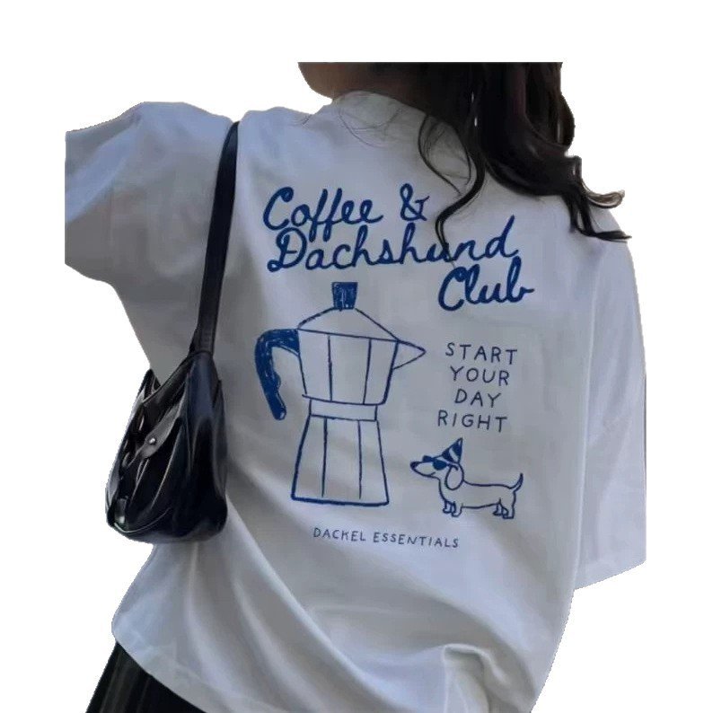 T-shirt Digital Print Loose-fit Pullover - Image 5