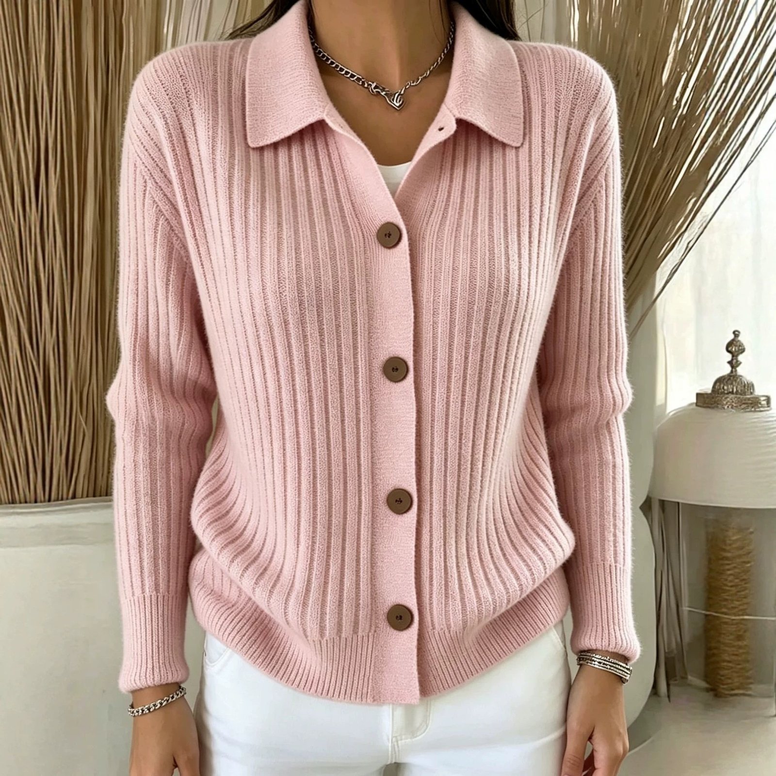 Knitted Cardigan Sweater Coat For Women - Image 4