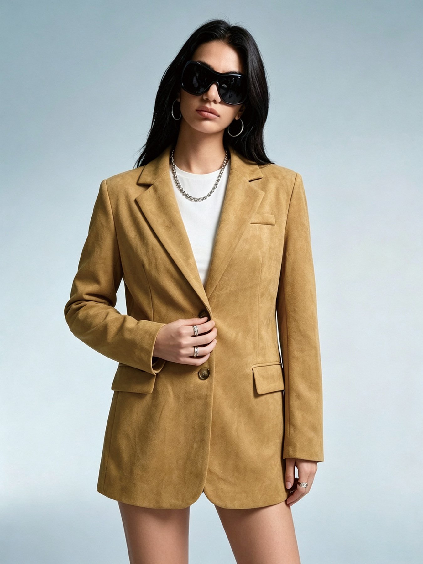 A Stylish Versatile Suede-blend Blazer - Image 7