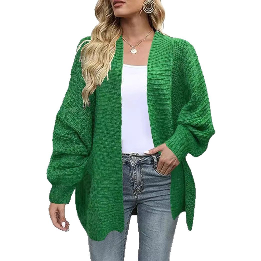 Womens Loose-Fit Knitted Cardigan Sweater Coat - Image 5
