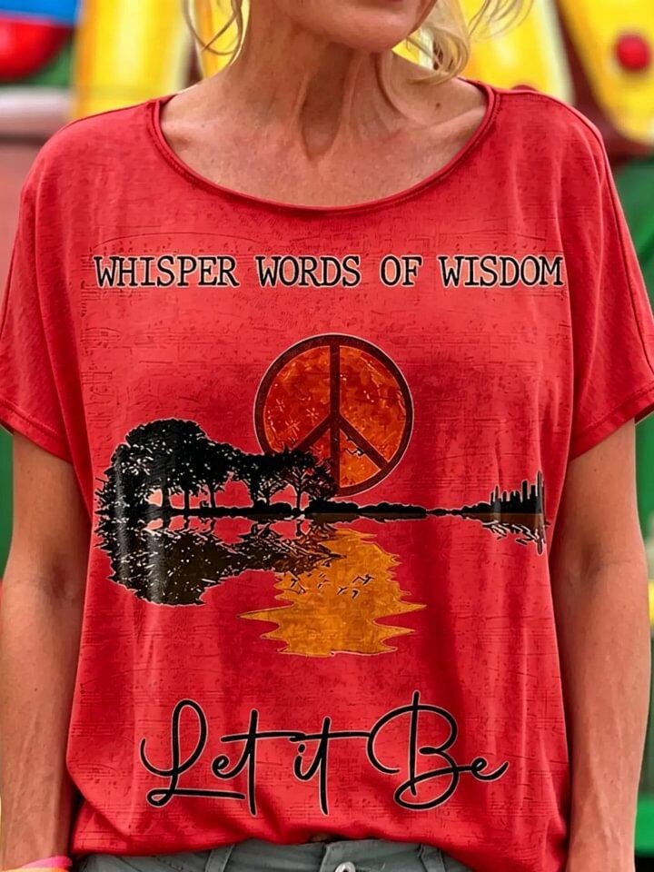Womens Short-sleeve Top With Digital Print Design - Image 6
