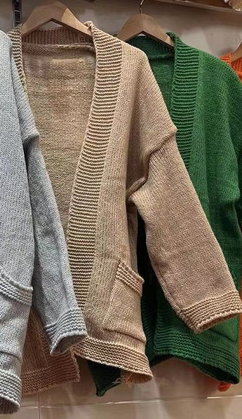 Womens Loose-Fit Knitted Cardigan Sweater Coat - Image 6