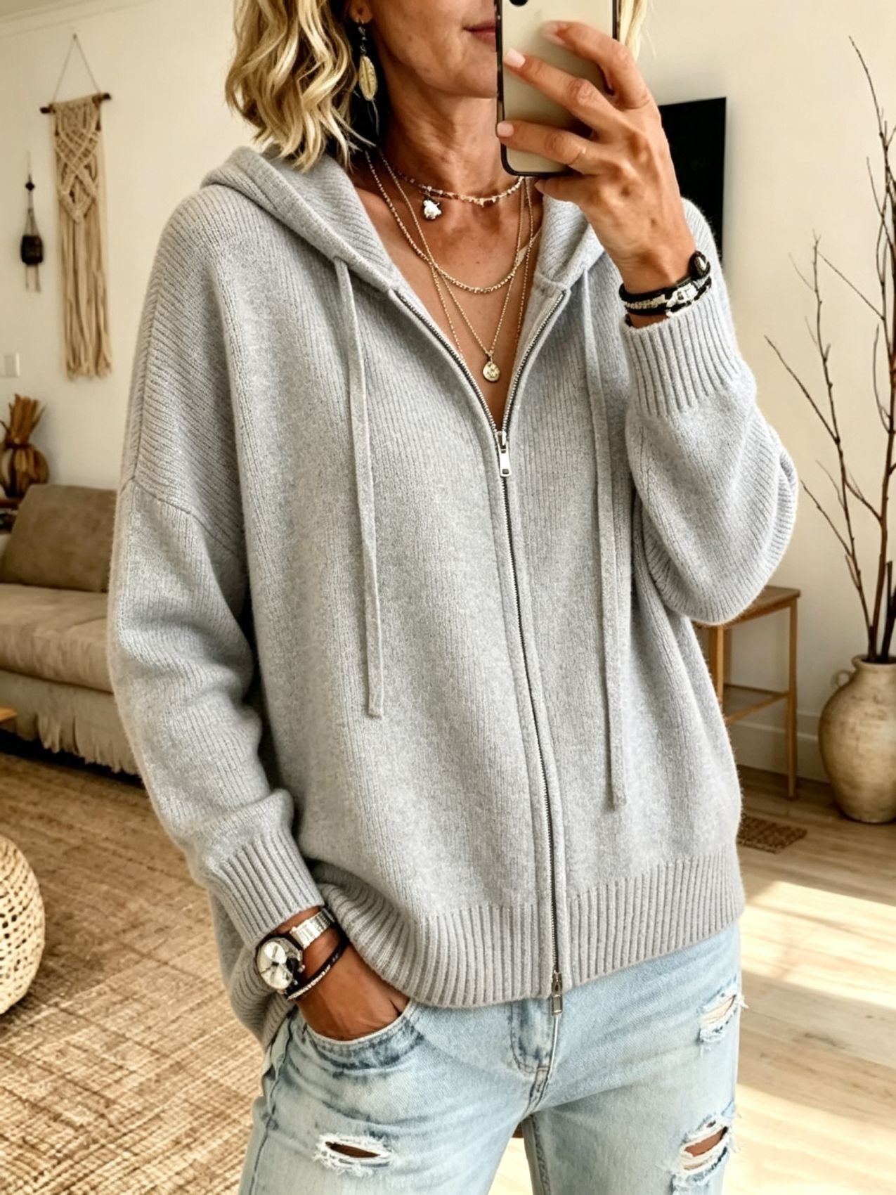 Loose-fitting Long-sleeved Womens Sweater For Layering - Image 10