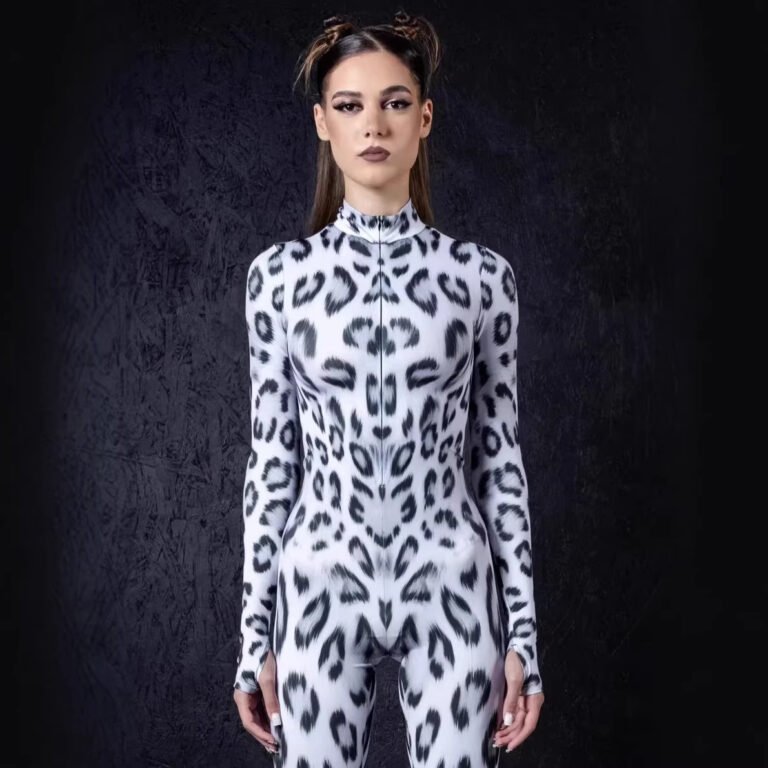 Leopard-print 3D-printed Bodysuit