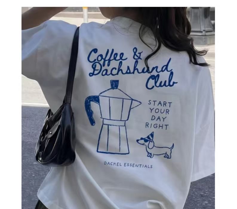 T-shirt Digital Print Loose-fit Pullover - Image 6