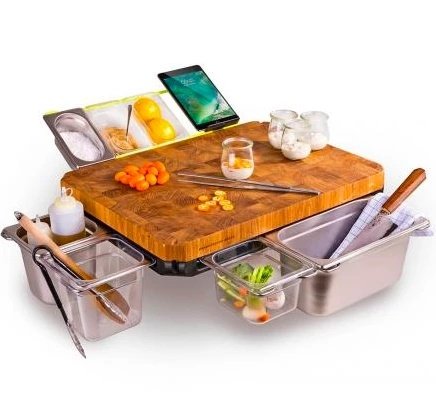 Vegetable Kitchen Cutting Board With Trays Storage Box Smooth Multifunction Practical Fruit Meat Bamboo Food Chopping Board - Image 3