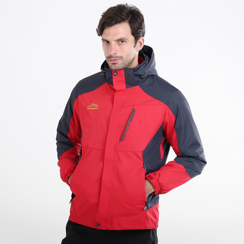 Couple hooded two-piece plus size warm cotton-padded jacket European and American outdoor jacket men's and women's mountaineering cold-proof fleece-lined thick - Image 14