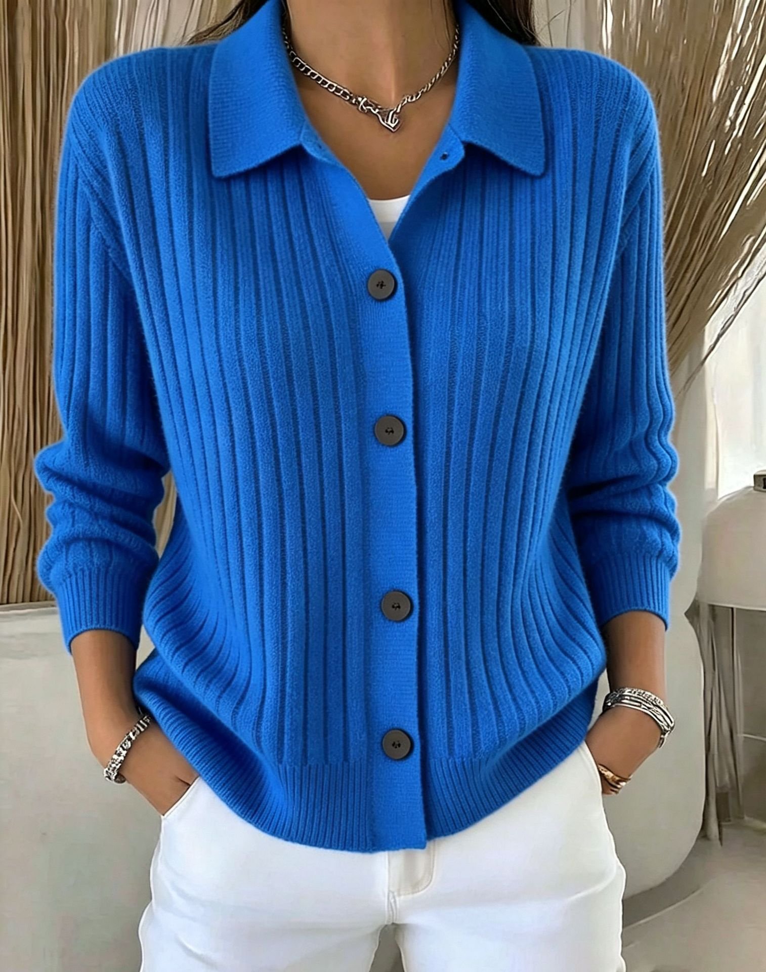 Knitted Cardigan Sweater Coat For Women - Image 9