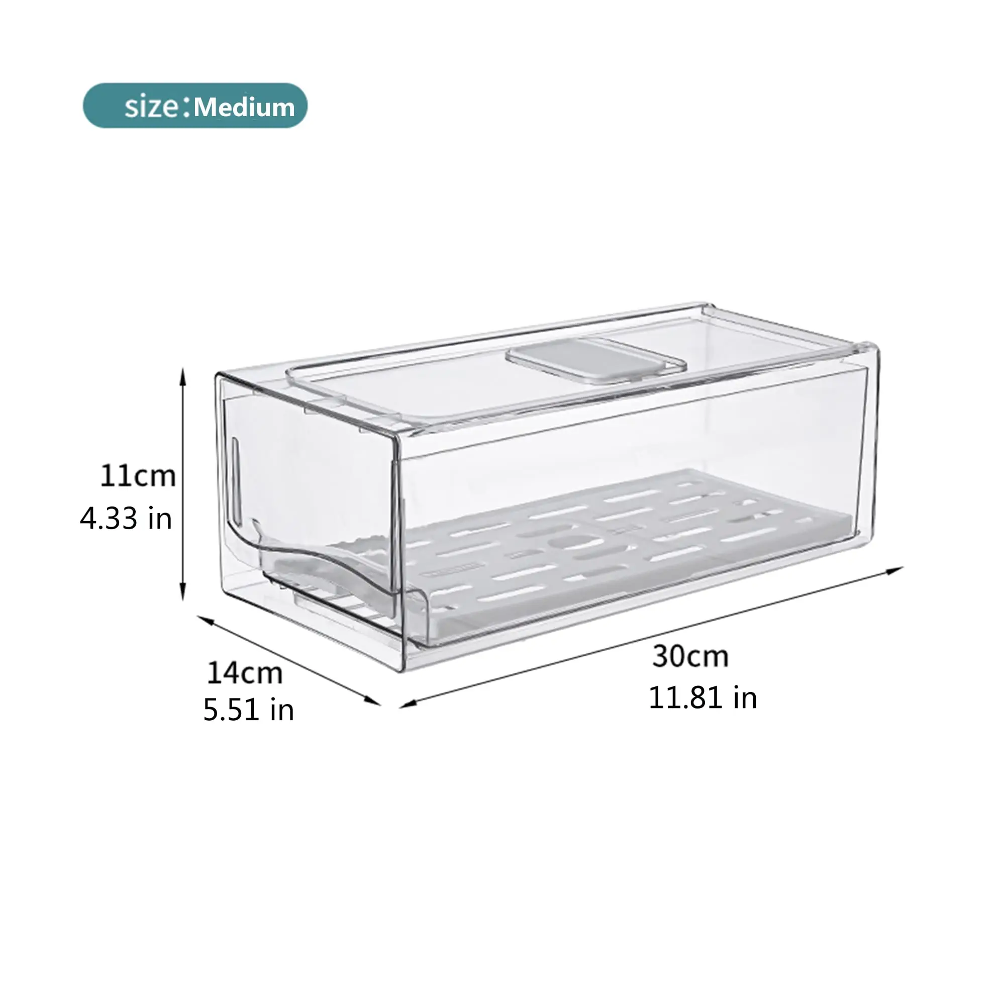 Fridge Organizer, Stackable Refrigerator Organizer Bins Reusable Food Storage Containers Fridge Drawer Organizer in Home Kitchen - Image 7