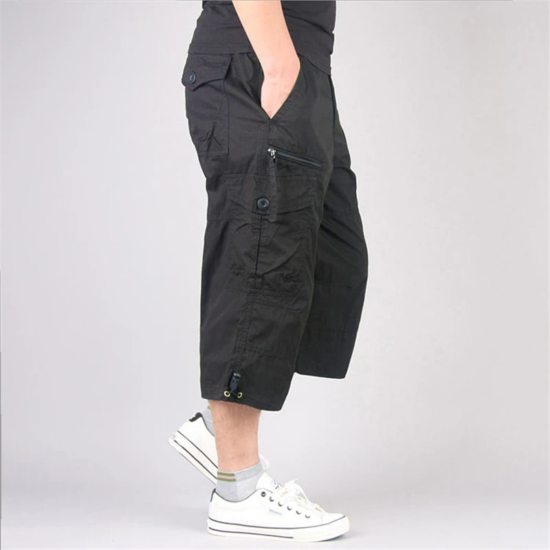 Long Length Cargo Shorts Men Summer Multi-Pocket Casual Cotton Elastic Capri Pants Men Military Tactical Short Hot Breeches 5XL - Image 7