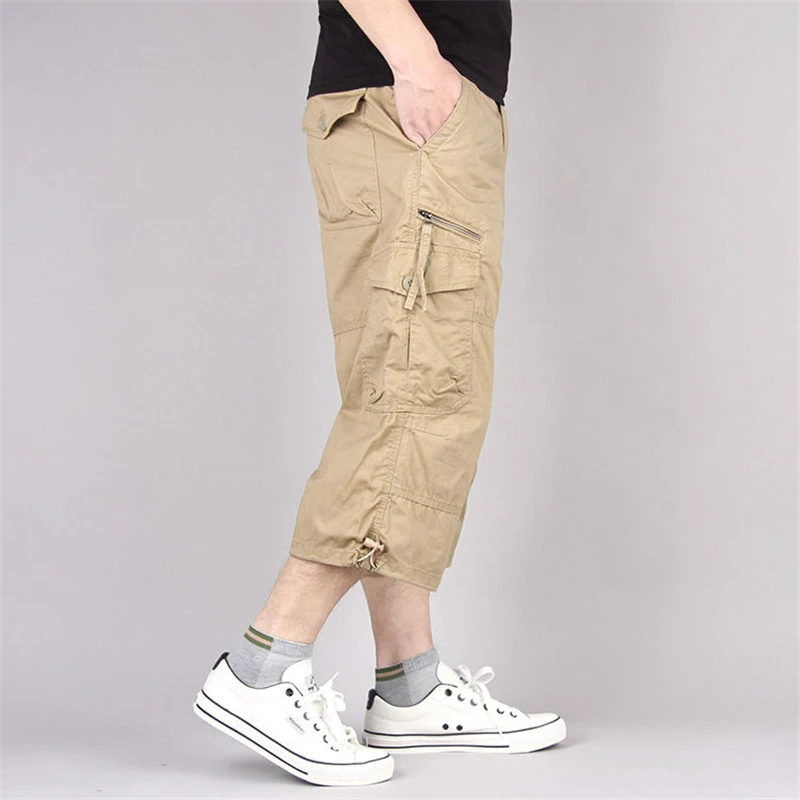 Long Length Cargo Shorts Men Summer Multi-Pocket Casual Cotton Elastic Capri Pants Men Military Tactical Short Hot Breeches 5XL - Image 11