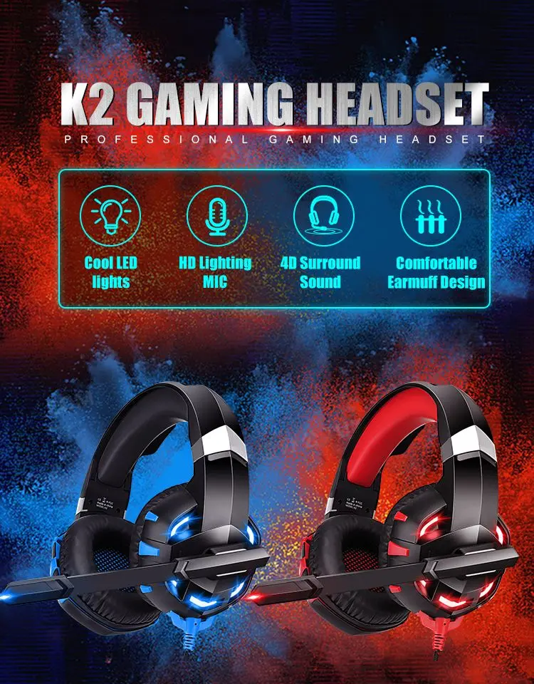 Professional Led Light Wired Gaming Headphones With Microphone For Computer PS4 PS5 Xbox Bass Stereo PC Gaming Headset Gifts - Image 46