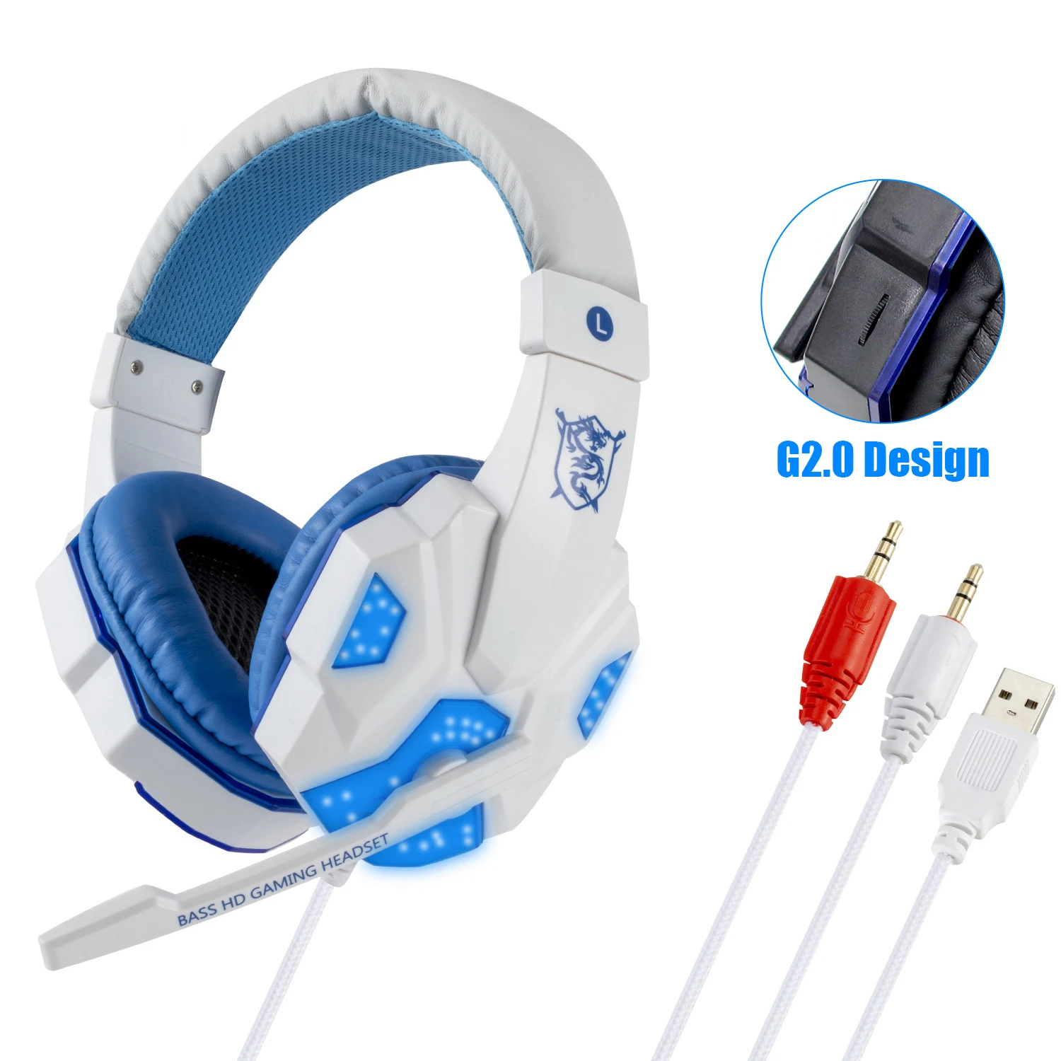 Professional Led Light Wired Gaming Headphones With Microphone For Computer PS4 PS5 Xbox Bass Stereo PC Gaming Headset Gifts - Image 31