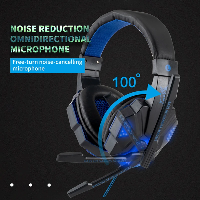 Professional Led Light Wired Gaming Headphones With Microphone For Computer PS4 PS5 Xbox Bass Stereo PC Gaming Headset Gifts - Image 20