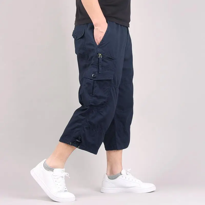 Long Length Cargo Shorts Men Summer Multi-Pocket Casual Cotton Elastic Capri Pants Men Military Tactical Short Hot Breeches 5XL - Image 12