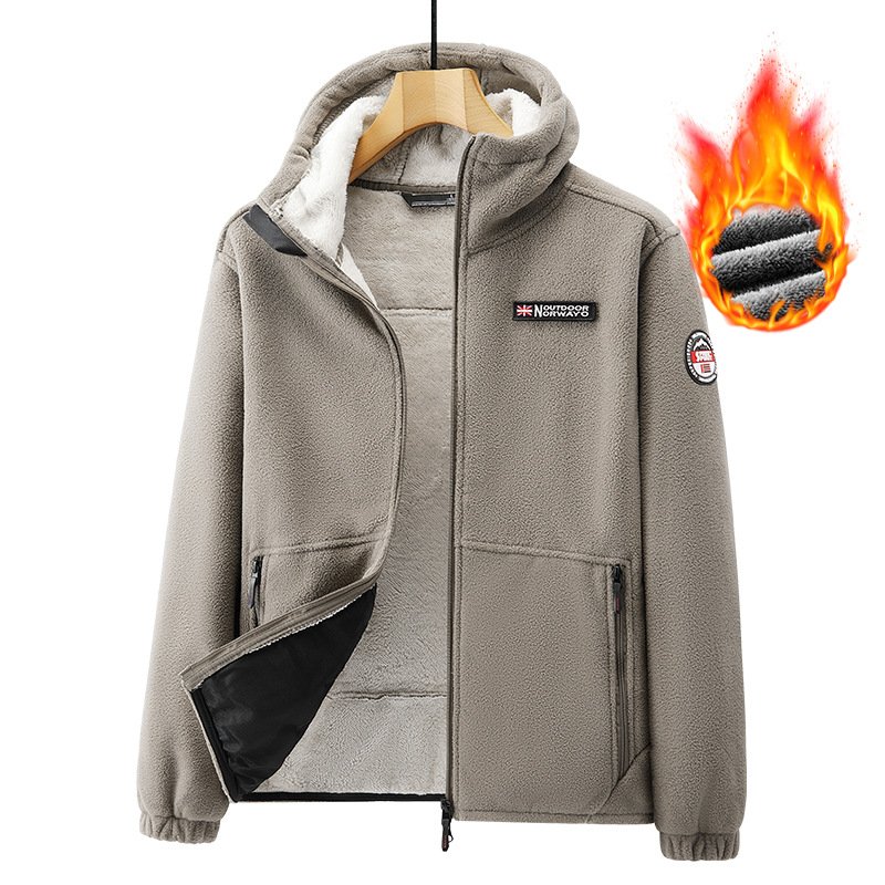 2025 New Large Size Middle-Aged and Elderly Men's Jackets Youth Fleece Sports Couple Style Norwegian Hooded Sweatshirt - Image 7