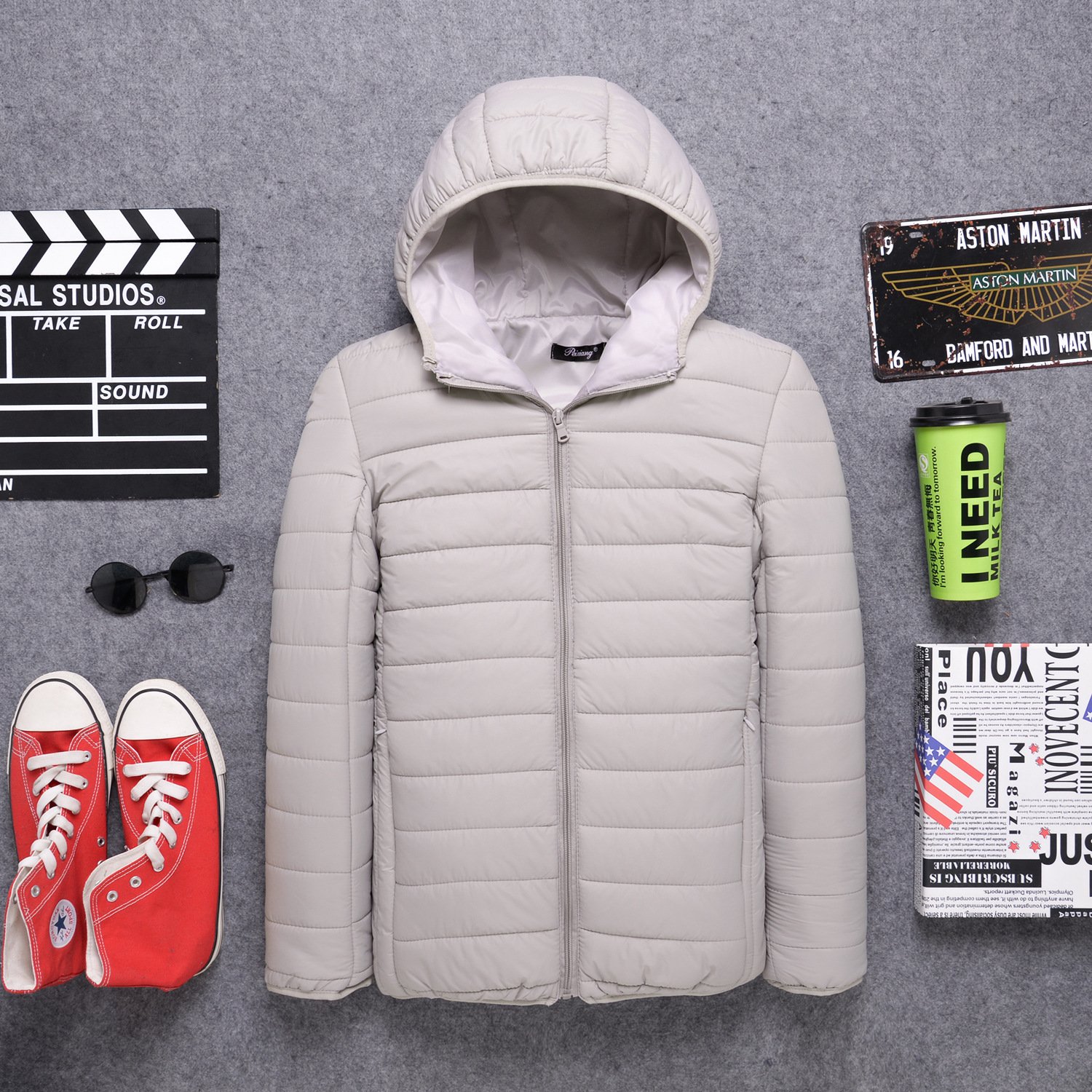 2522 New Model Mainly Features Men's Hooded down Cotton Jackets, Youth Large Size Casual Winter Coats, Lightweight Cotton-Padded Jackets - Image 2