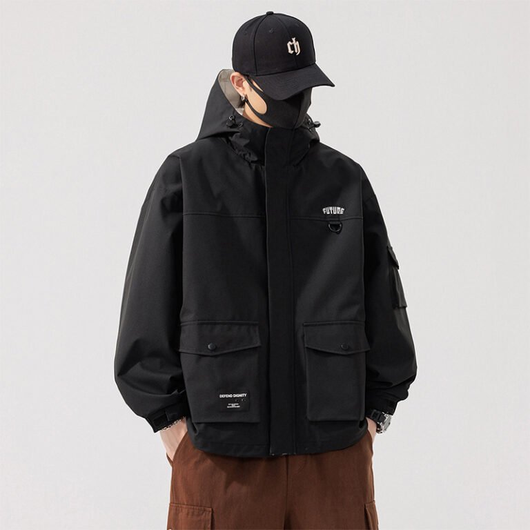 Spring and Autumn Men's Casual Jackets Men's Fat Boys Plus Size Hooded Workwear Trendy Easiest for Match Jackets Men's Clothing