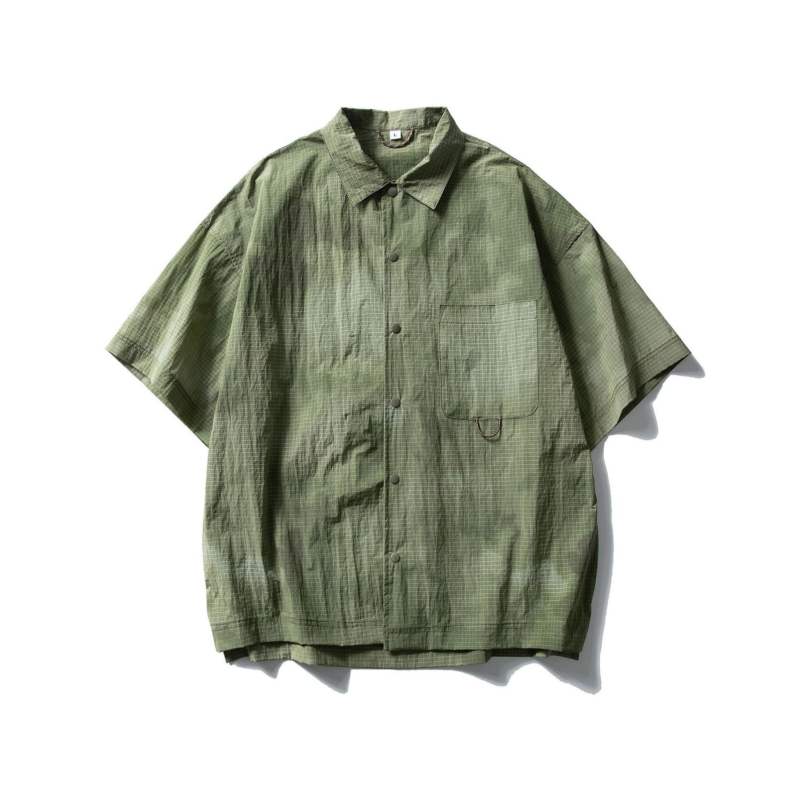 Black Fleet Comfortable Short-Sleeved Shirt, Loose and Casual, Digital Leopard Print Camouflage Print Lapel, Same Style for Men and Women - Image 11