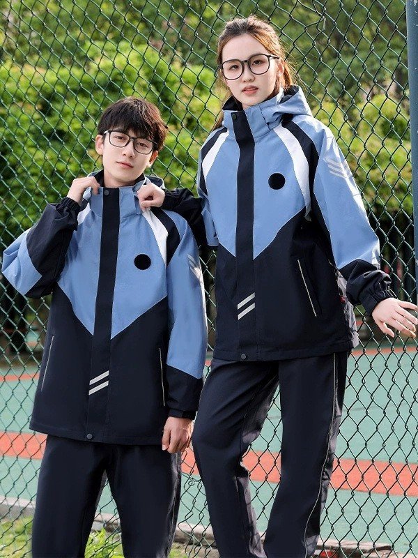 High School Student Three-Piece Jacket School Uniform Winter Middle School Student College Style Class Uniform Suit Junior High School Student Cold Protection and Warmth