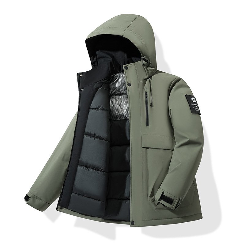 Autumn and Winter High-End Jackets for Men, Graphene Cotton-Padded Jackets, Thickened Warm Cotton Clothes, Men's Casual Winter Cotton Clothes - Image 3