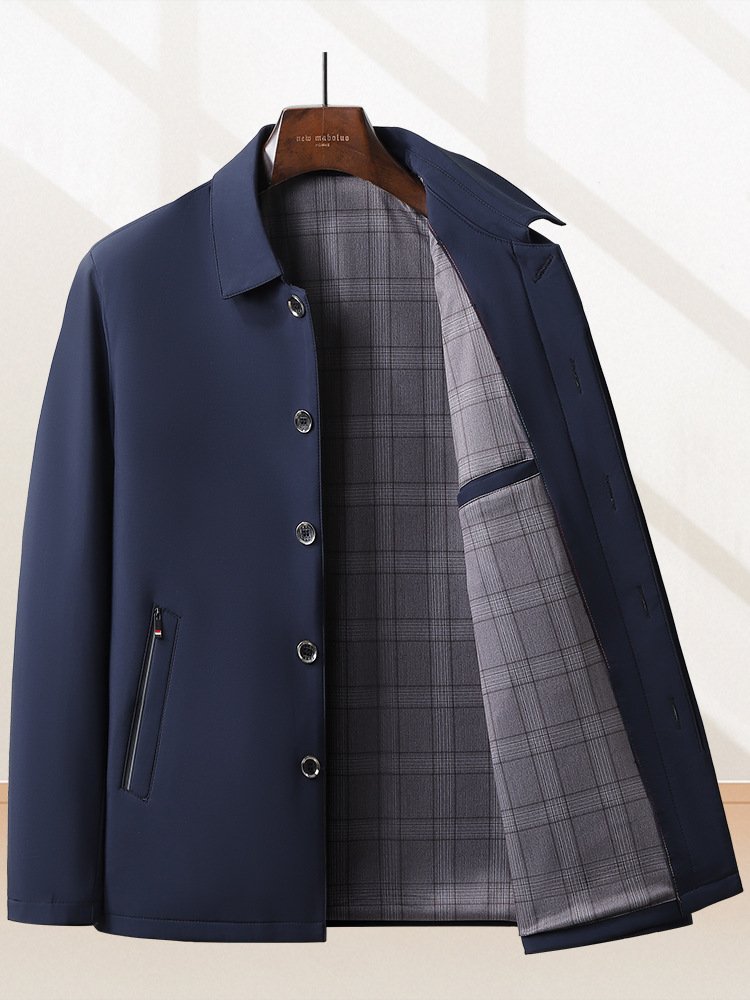 Men's Jackets Spring and Autumn Middle-Aged and Elderly Men's Wear In-Stock Business Coats Wholesale Casual Executive Business Gentleman - Image 2