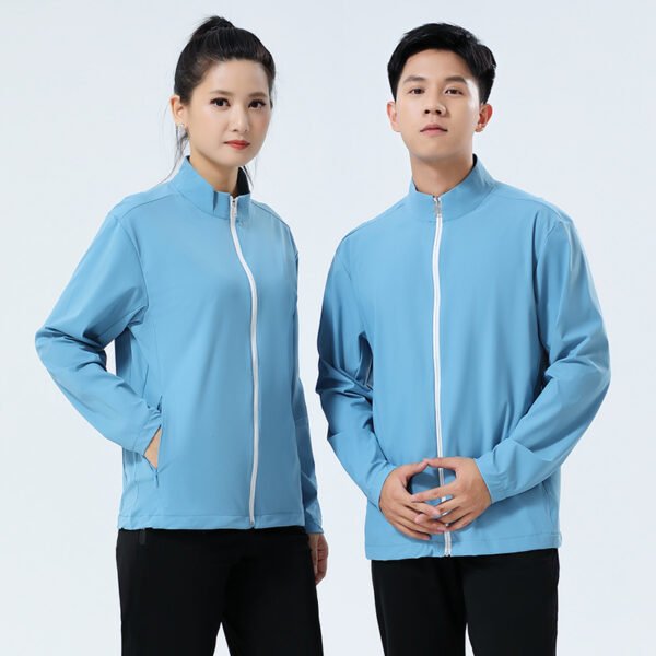 Long-Sleeved Air Volleyball Uniforms for Men and Women, Four-Way Elastic Thin Sports Jackets, Tennis Table Tennis Badminton Uniforms