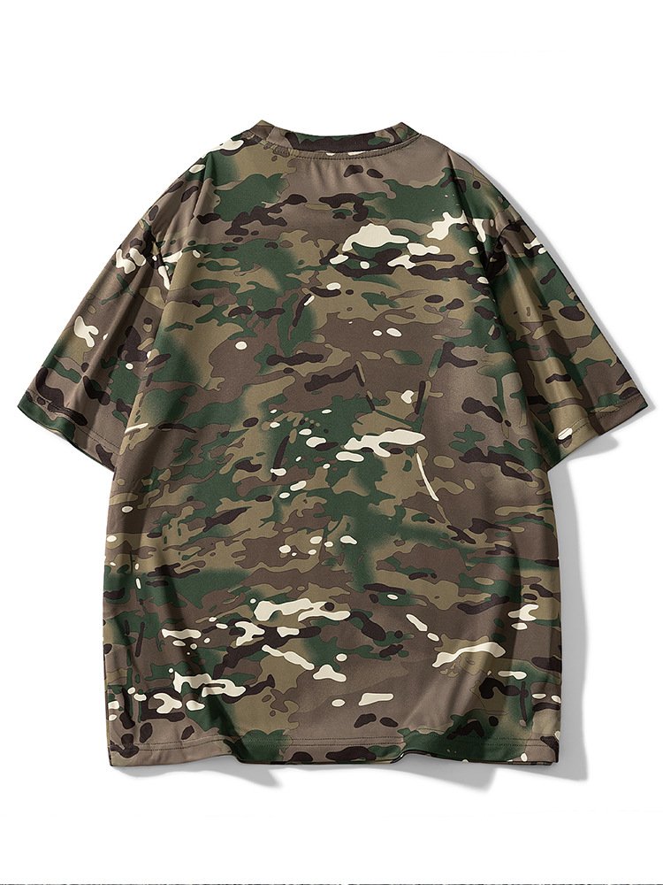 2025 Cross-Border Foreign Trade Summer Short-Sleeved Shorts Suit for Men, Breathable, Quick-Drying, Casual Camouflage T-Shirt, Men's Trendy Style - Image 2