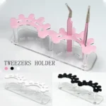 S0a65a3de4e3345eea5a58ca238fc3cc4z.webp Acrylic Eyelash Tweezers Storage Rack Tweezer Organizer Holder Stand Eyelash Extension Tools Makeup Beauty Shelf 8 Holes