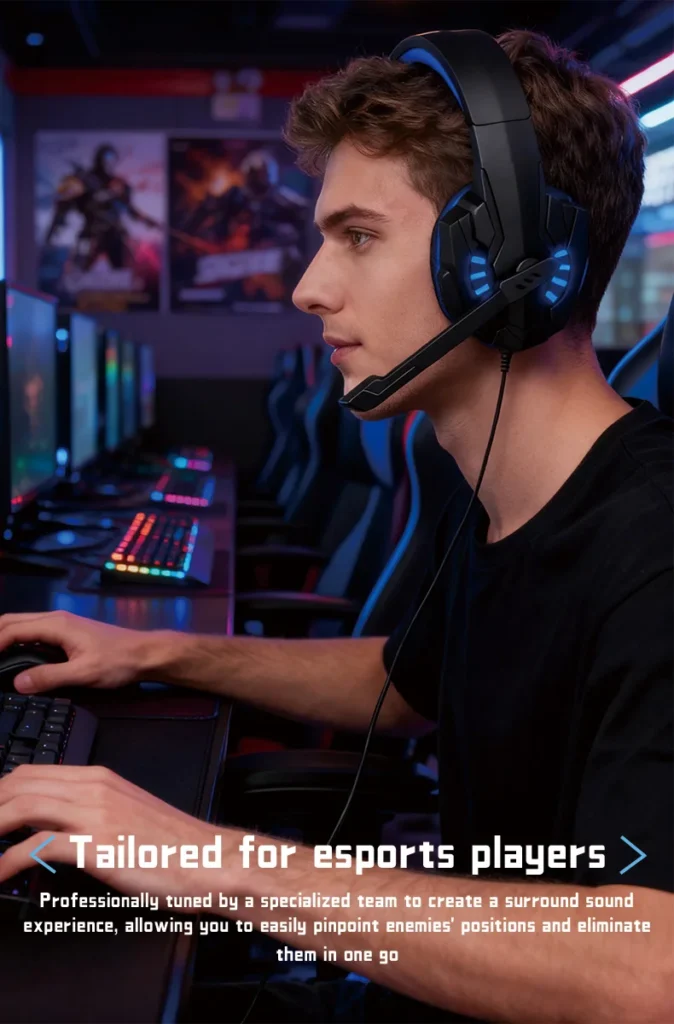 S0b861c4ab4fa421abeb5f713b9da049ac.webp A7 Headphones Wired Gaming Headset Earphones Music For computer With Mic Headset Stereo SVirtual Surround Bass LED Light Gamer