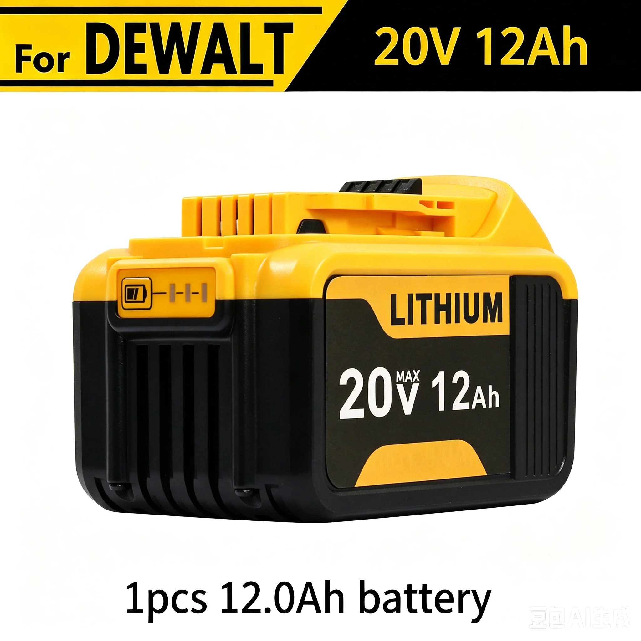 20V 12.0Ah Battery Replacement for Dewalt 20V MAX Lithium ion DCB200 DCB204 DCB205 DCB206 DCB612 Cordless Power Tool - 1/2/4 Pack Options - Image 10