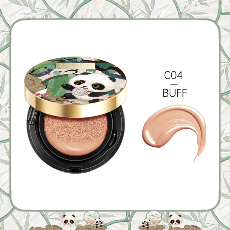 S0e835e08610a457d8017604fbaab505dn.webp CATKIN Panda Land Full Coverage Cushion Fondation, Breathable Hydrating Nourishing Poreless Face Makeup Save for Sensitive Skin