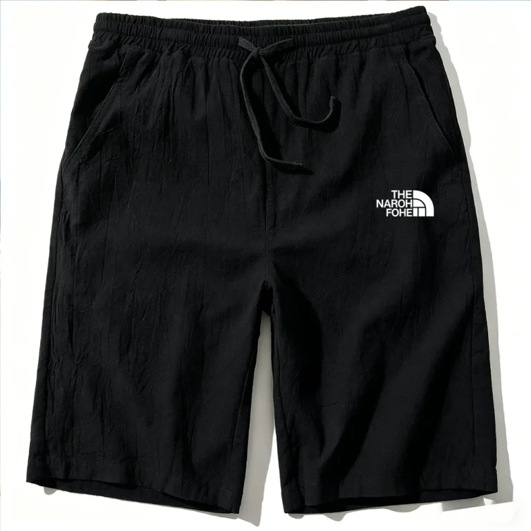 Men Cotton Linen Shorts Summer Lightweight Breathable Casual Beach Style Shorts Basic Solid Color Sweatpants Elastic Waist