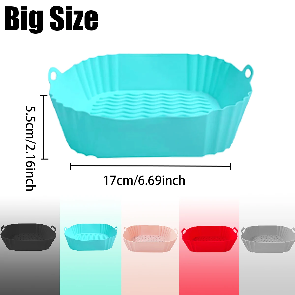 Silicone Air Fryer Liners Pot,Airfryer Basket Cooking Gadgets ,Reusable Baking Tray Non-stick Pizza Pan Oven Kitchen Accessories - Image 3