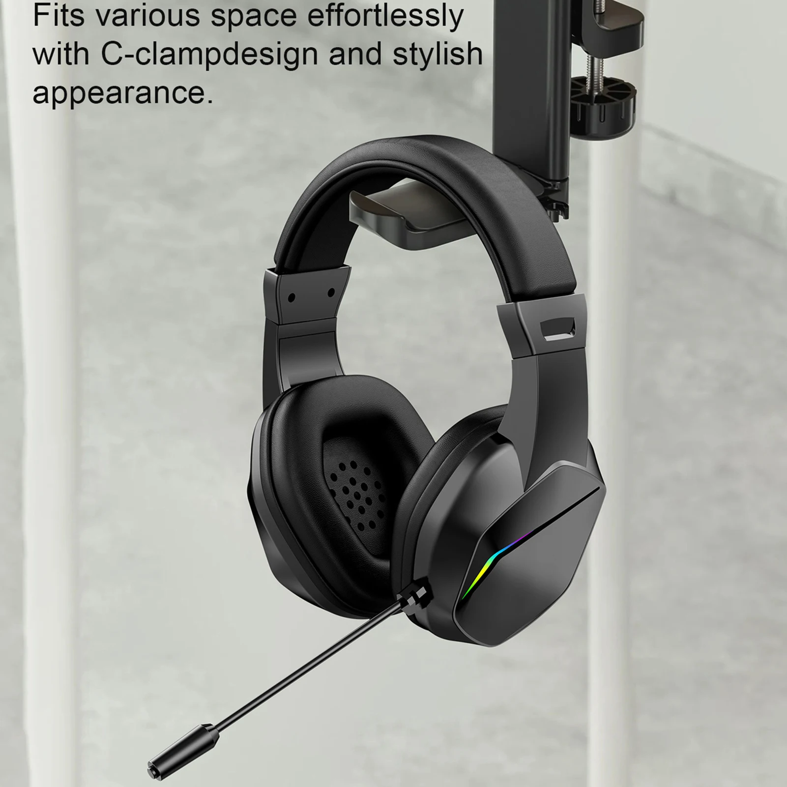 BT Wireless Gaming Headset - LED Light Low Latency Headphones with 40mm Drivers, Omnidirectional Mic, Adjustable Volume for Game - Image 4