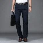 S1d8dabe691824f23bd37867af6d15569Z.webp Classic Style Summer Men's Thin Cotton Casual Pants Business Fashion Stretch Loose Straight Beige Trousers Male Brand Clothes