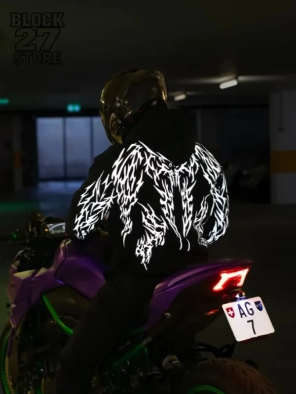 S205e70eb03be4fe5b04fc7823398da0dS.webp Y2K Gothic Reflective 444 Print Hoodie Men Women Harajuku Streetwear Oversized Black Hooded Sweatshirt Hip Hop Pullover Tops New