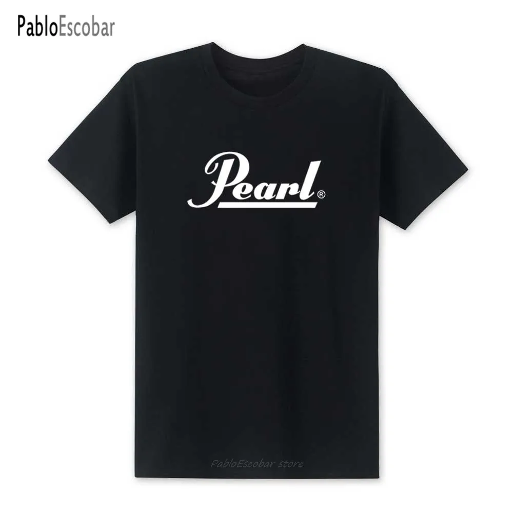 Fashion Drums Brand Men T Shirts Summer New Pearl T Shirt O-neck Short Sleeve Cotton Music T-shirts Top Tees