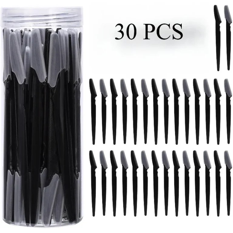 S241201f5f2bb4b139ea55cb75601c9fbD.webp 3/30/40Pcs Body Hair Removal Shaver Blades Eyebrows Shaping Knife Eyebrow Trimmer Makeup Beauty Tools Safe Eye Brow Razor Face