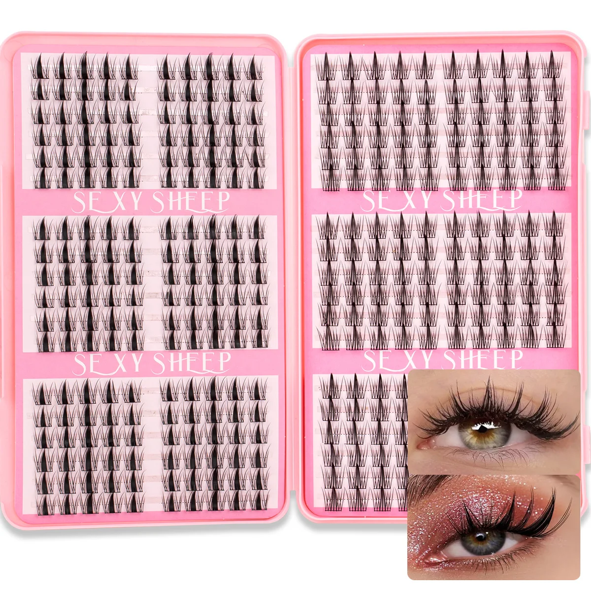 DIY Cluster Lash Large Capacity Mixed Lengths Curl Dense Eyelash Extension 3D Wispy Lash Suitable for Party and Stage Makeup - Image 12