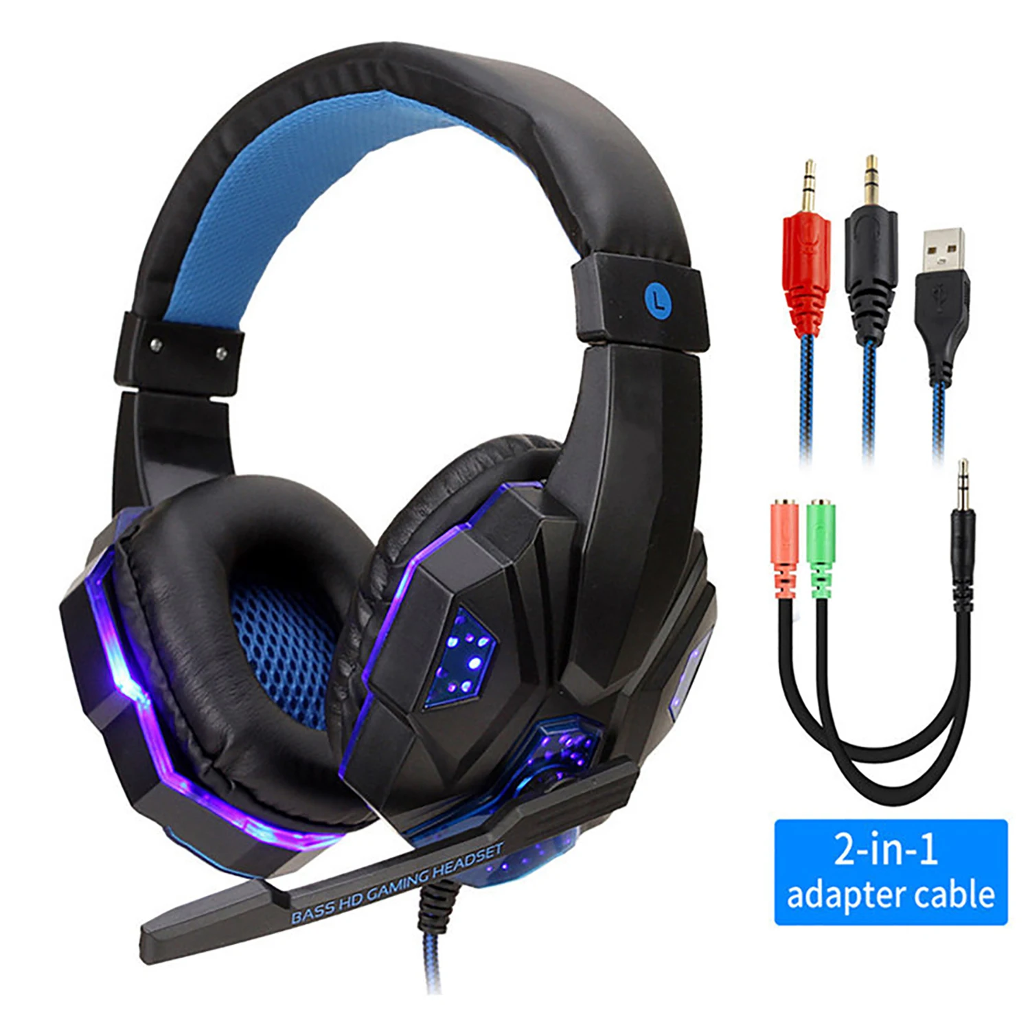 Professional Led Light Wired Gaming Headphones With Microphone For Computer PS4 PS5 Xbox Bass Stereo PC Gaming Headset Gifts - Image 11
