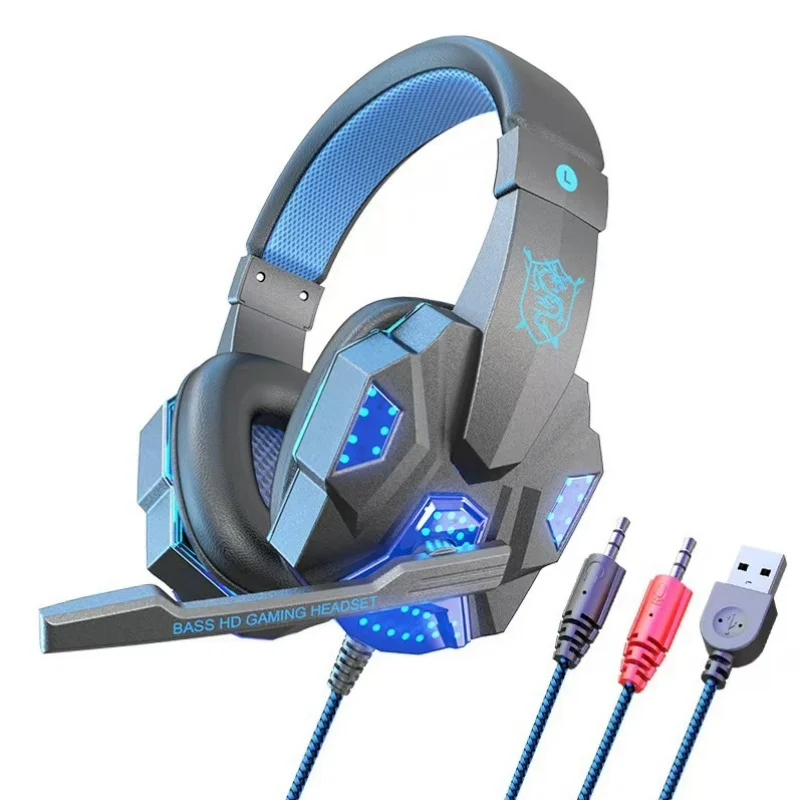 HOMEFISH SY830MV RGB Gaming Headset with Microphone Over-Ear Wired Headphones Drivers Lightweight for PC PS5 Xbox Switch - Image 15