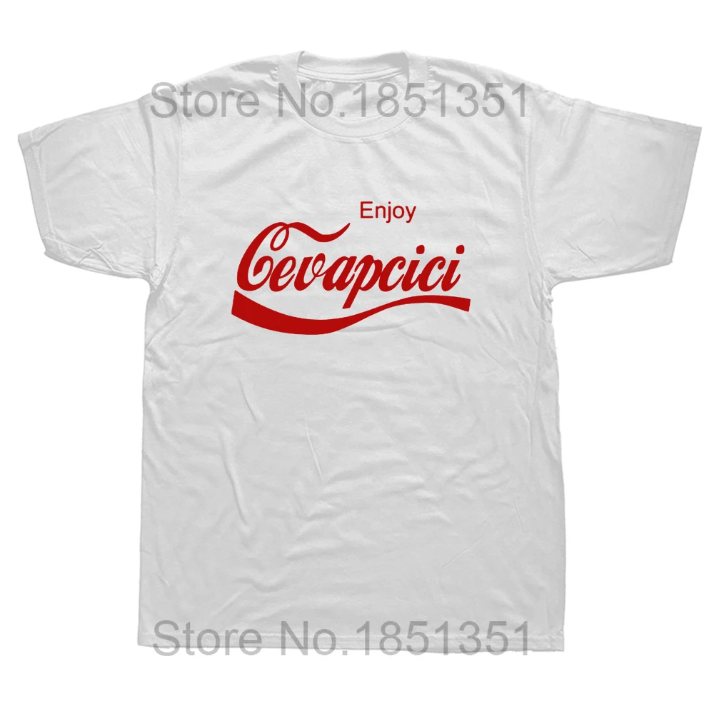 Enjoy Cevapcici Red T Shirt Print for Men Cotton New Cool Tee Cola Parody Retro Vintage Balkan Croatia Serbia Macedonia Cevape - Image 11