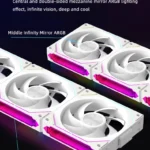 S2c12f04c50cd45a99bc4b79eaa4c10be8.webp Coolcirc DL-2 120mm ARGB Cooling Fan Modular Wireless Stackable Splicing 800-2000RPM PWM Silent for Gaming PC Case Water Cooler